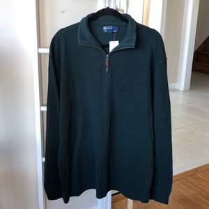 Polo Ralph Lauren Men’s Classic Zip Sweater Dark Green 100% Cotton XL NWT